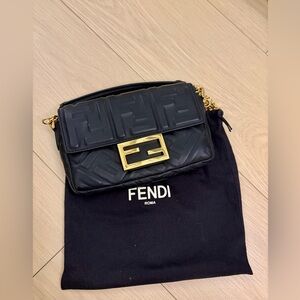 Fendi mini baguette black